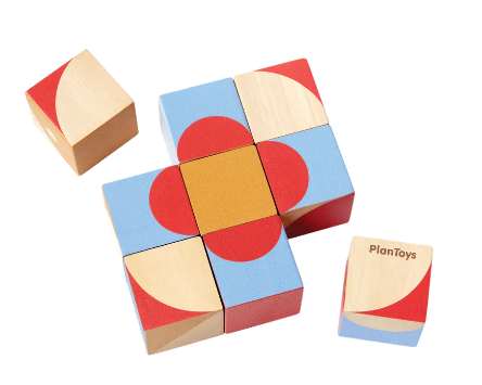 [4648] Plan Toys | Geo Pattern Cubes