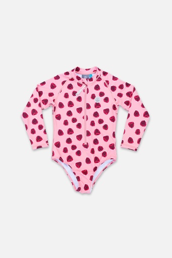 Badawii | Girl Swimsuit - Wild Berries Deep Pink