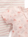 Purebaby | Flamingo Shortsleeve Zip Growsuit 2 Pack