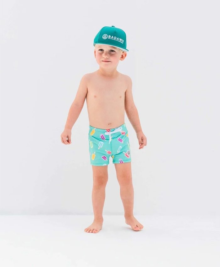 Badawii | Baby Swim Shorts - Happy Popsicle Green