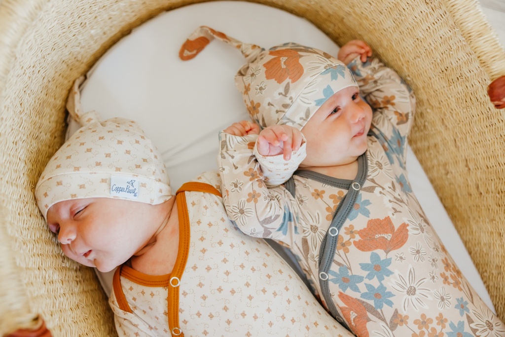 Copper Pearl | Baby Top Knot Hat