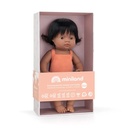 Miniland | Hispanic Doll with Salmon Romper