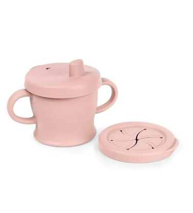 Haakaa | Silicone Sip n Snack Cup - Blush