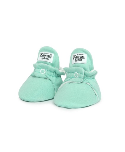 [36903] Kings & Rebels | Classic Cotton Baby Booties - Mint (3m)