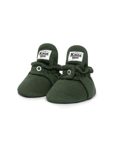 Kings & Rebels | Classic Cotton Baby Booties - Olive