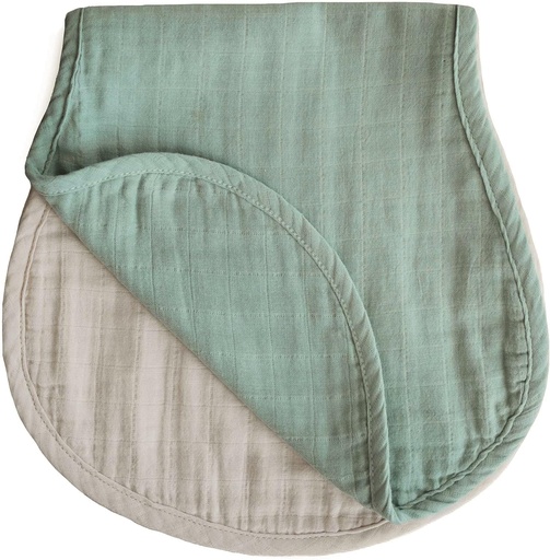 [MUS060004] Mushie | Burp Cloth (Roman Green/Fog)