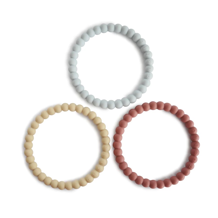 Mushie | Silicone Pearl Teether Bracelets