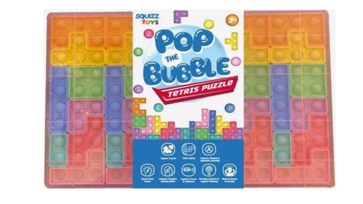 [PTB-PUZZLE-40] POP the BUBBLE | Fidget Tetris Alphabet Puzzle (40 Pieces)