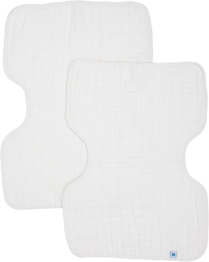 [UF0900] Little Unicorn | Cotton Muslin Burp Cloth 2 Pack (White)
