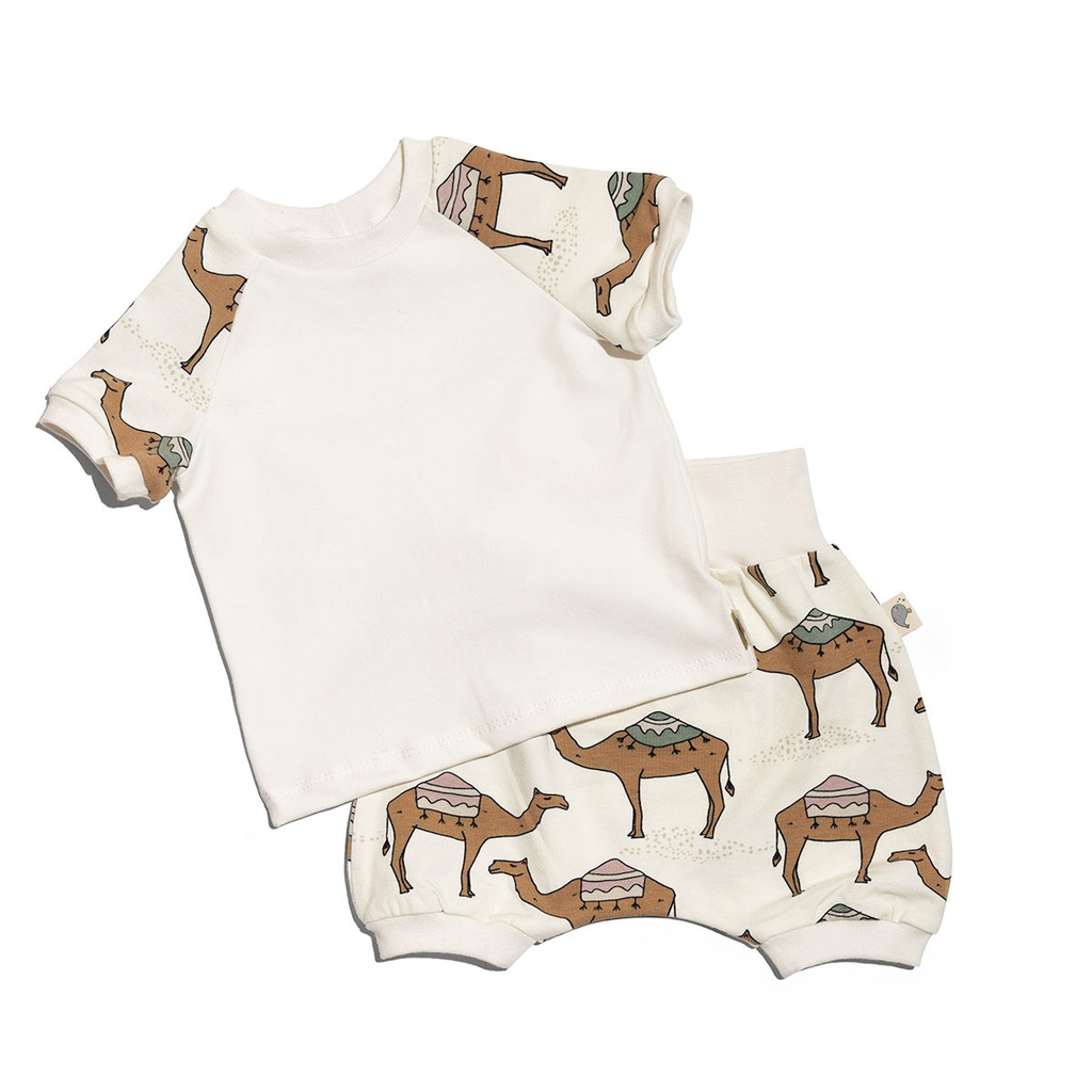 Vay's Kingdom | Shorts & T-shirt Set - Cream Camel