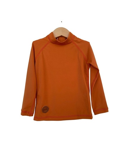 [KS-RShirt-RustO-1] Kicky Swim | Rash Shirt - Rust Orange (Size 1)