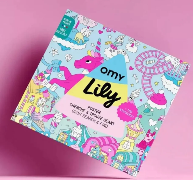 OMY | Large Poster Lily Unicorn with Stickers