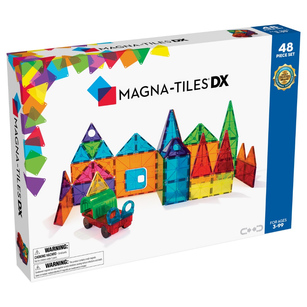 Magna-Tiles | Clear Colours 48 Piece Deluxe Set