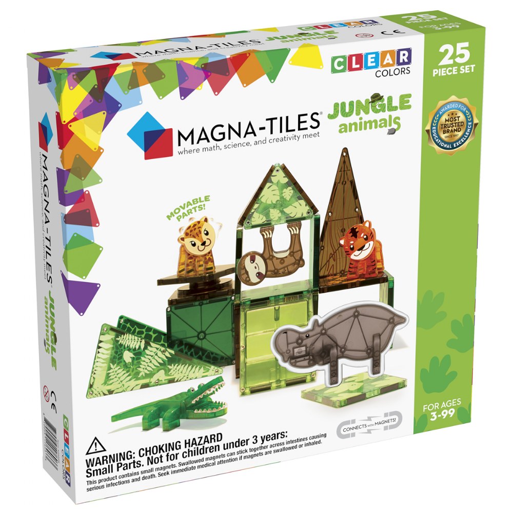 Magna-Tiles | Jungle Animals 25 Piece Set