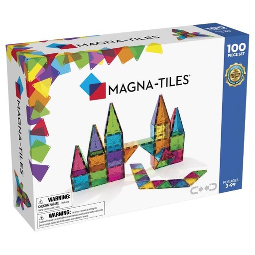 [04300] Magna-Tiles | Clear Colours 100 Piece Set