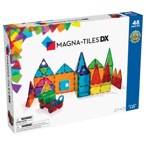 [12148] Magna-Tiles | Clear Colours 48 Piece Deluxe Set