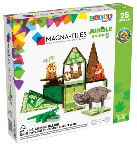 [21225] Magna-Tiles | Jungle Animals 25 Piece Set