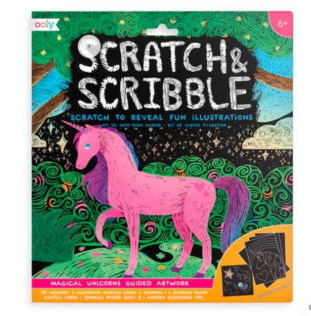 [161-027] Ooly | Scratch & Scribble Art Kit: Magical Unicorns