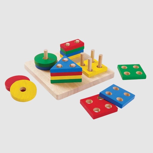 [2403] Plan Toys | Geometric Sorting Board