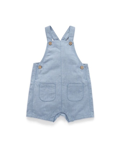 Purebaby | Faded Blue Chambray Overalls