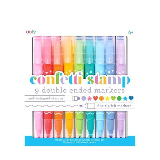[130-092] Ooly | Confetti Stamp Double Ended Markers