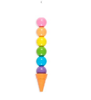 [133-099] Ooly | Rainbow Scoops Stacking Erasable Crayons + Scented Eraser
