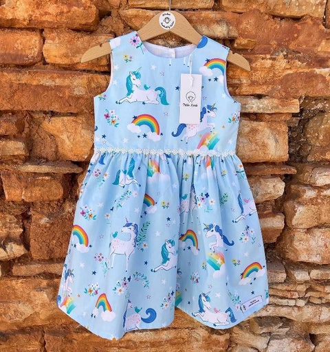 Petite Lamb | Unicorns & Rainbows Bodice Dress