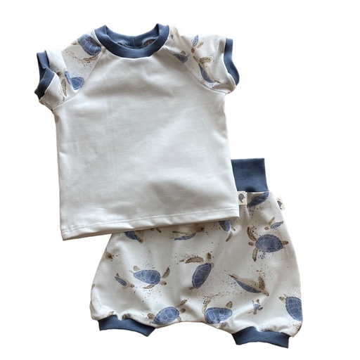 Vay's Kingdom | Shorts & T-shirt Set - Turtles Blue