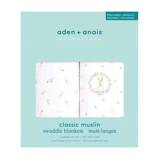 Aden + Anais | Essentials Organic Swaddles 2-pack