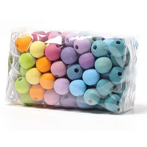 [10259] Grimms | 120 Small Pastel Wooden Beads